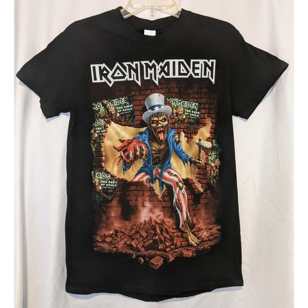 RARE 2016 IRON MAIDEN Book of Souls AUTHENTIC USA TOUR T SHIRT Excellent S SMALL